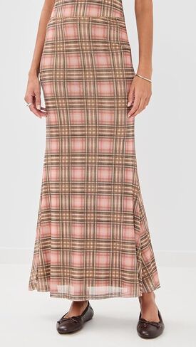 Another Girl Women's Mesh Print Skirt in Saudi Arabia