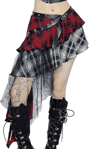 Goth Skirts for Women Punk Grunge Rave Emo Y2k Vintage Halloween in Saudi Arabia