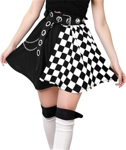 Goth Skirts for Women Punk Grunge Rave Emo Y2k Vintage Halloween in Saudi Arabia