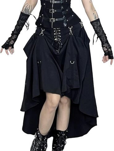 Goth Skirts for Women Punk Grunge Rave Emo Y2k Vintage Halloween in Saudi Arabia
