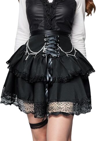 Goth Skirts for Women Punk Grunge Rave Emo Y2k Vintage Halloween in Saudi Arabia