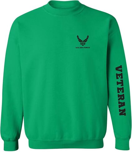 zerogravitee Air Force Veteran Black Sleeve Print Crewneck Sweatshirt in Saudi Arabia