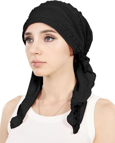 أغطية الرأس الكيميائية للنساء وشاح الرأس المربوط مسبقًا أغطية الرأس العمائم الناعمة قبعات السرطان الكيماوي قبعة صغيرة أغطية الأوشحة in Kuwait
