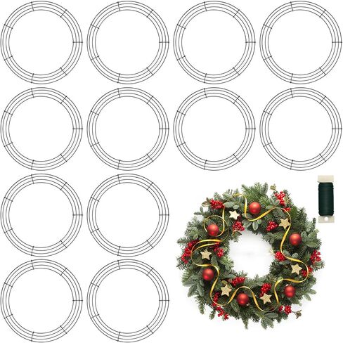 12 Pack 12 Inch Metal Wreath Frame Wire Wreath Form for Crafts Christmas Decoration in Saudi Arabia