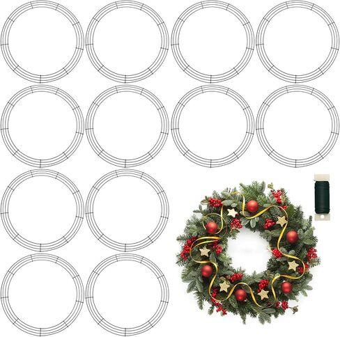 12 Pack 12 Inch Metal Wreath Frame Wire Wreath Form for Crafts Christmas Decoration in Saudi Arabia