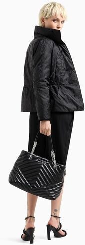 Armani Exchange Women's Victoria Shopping Bag, Black, One size in Saudi Arabia