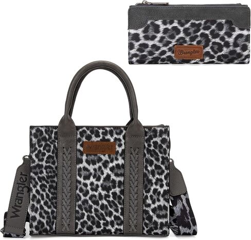 Wrangler Leopard Print Tote Bag and RFID Wallets Set for Women in Saudi Arabia