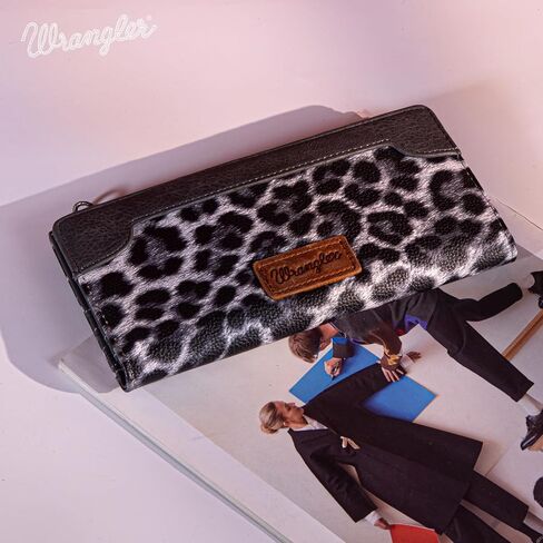 Wrangler Leopard Print Tote Bag and RFID Wallets Set for Women in Saudi Arabia