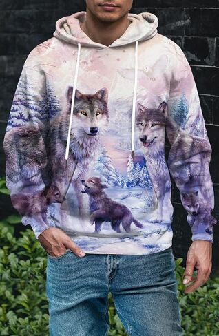 Men Graphic Hoodie Long Sleeves: Print Adult Hooded Novelty Sweatshirts Fashion in Saudi Arabia