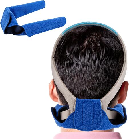 وسادة الرقبة CPAP لأشرطة أغطية الرأس CPAP، وسادة وسادة الرقبة CPAP، غطاء حزام قناع مريح من الصوف، ملحقات CPAP، تخفيف الضغط (رمادي) in Kuwait