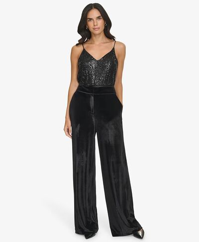 Calvin Klein Womens Wide Leg Hidden Closure Trouser Pant in Saudi Arabia