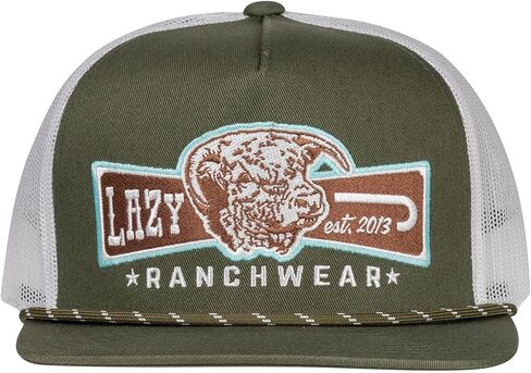 Lazy J Ranch Diamond Banner Classic Rope Trucker Hat - Adjustable Unisex Country Hats, Vintage Trucker Hat, Rope Hat in Saudi Arabia
