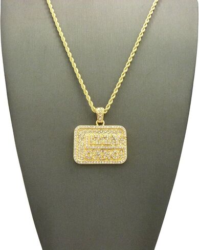 ICED Out GLIZZY Gang Pendant & 24" Box/Cuban/Rope Hip HOP Necklace - XQP104G in Saudi Arabia