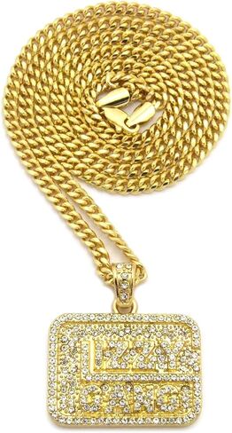 ICED Out GLIZZY Gang Pendant & 24" Box/Cuban/Rope Hip HOP Necklace - XQP104G in Saudi Arabia