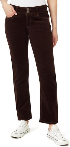 WallFlower Womens Luscious Curvy Mid-Rise 29" Straight Corduroy Juniors Pants in Saudi Arabia