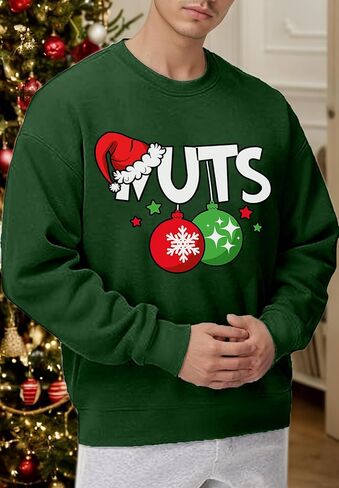 Couples Christmas Sweatshirts Merry Christmas Sweatshirts for Women Funny Xmas Long Sleeve Shirt Holiday Pullover in Kuwait