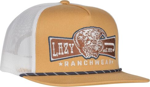 Lazy J Ranch Diamond Banner Classic Rope Trucker Hat - Adjustable Unisex Country Hats, Vintage Trucker Hat, Rope Hat in Saudi Arabia