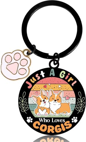 Corgi Lovers Gifts Keychain Corgi Mom Birthday Christmas Gifts for Girls Sister Daughter Girlfriend Friendship in Saudi Arabia
