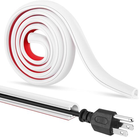 Self-Adhesive Cable Hider,Flexible Wire Cover Cable Raceway for Wires, Wall Mount TV, Home Audio, Network,Power and Phone Line Managemen (Light Brown, 236inch) in Kuwait