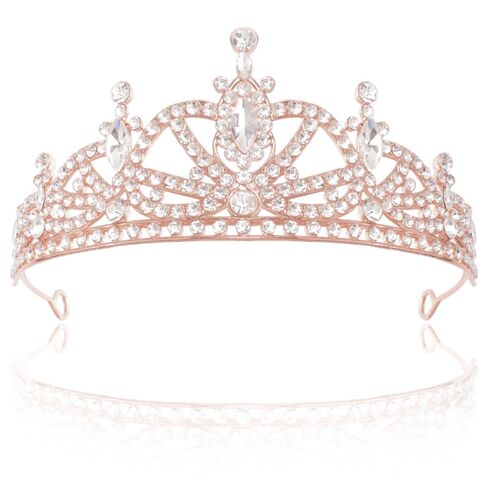 تاج ملكة القلوب من TODDER، تاج الأميرة الأحمر والذهبي للنساء والفتيات، تاج Quinceanera لحفلات عيد الهالوين وحفلات الزفاف in Kuwait