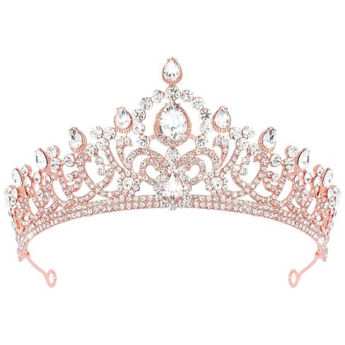 Rose Gold Crown for Women, Princess Crown Rose Gold Tiara for Women Girls, Coronas Para 15 Años, Quinceanera Headband for Birthday Prom Pageant Cosplay Halloween Costume in Saudi Arabia