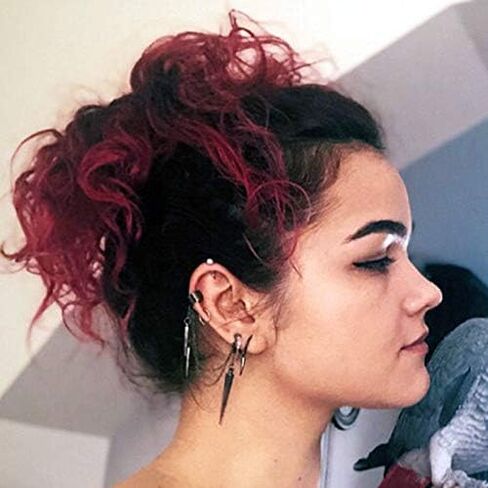 DAMLENG Lightweight Unique Black Punk Long Tassel Chain Ear Cuff Earrings 316L Stainless Steel Vintage Barrel Nails Crawler Climer Dangle Drop Earrings for Men Women Unisex (Black) in Saudi Arabia
