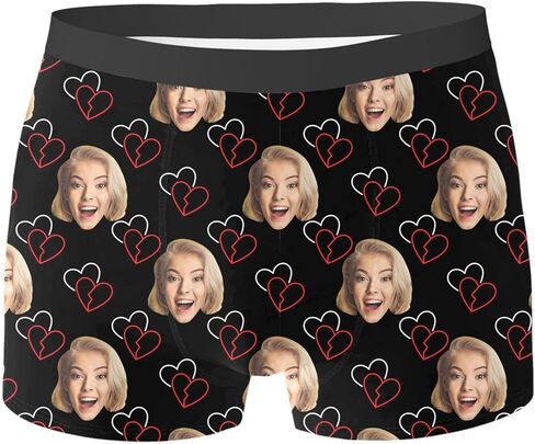 Custom Underwear for Men Personalized Boxers Briefs Funny Customized Face Boxers Boyfriend Husband Valentines Gift in Saudi Arabia