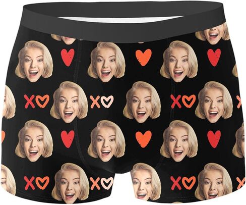 Custom Underwear for Men Personalized Boxers Briefs Funny Customized Face Boxers Boyfriend Husband Valentines Gift in Saudi Arabia