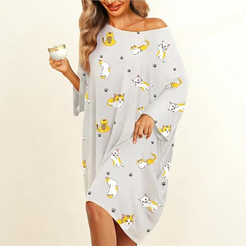 Plus Size Nightgowns for Women Oversized Sleep Tshirts Dress in Saudi Arabia