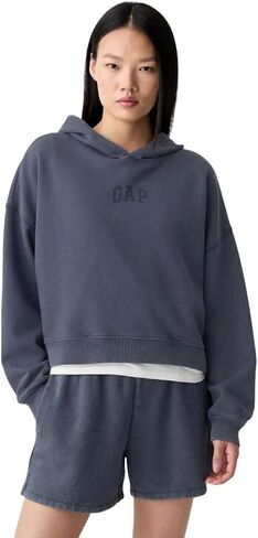 GAP womens Mini Arch Logo High-low Pullover Hoodie in Saudi Arabia