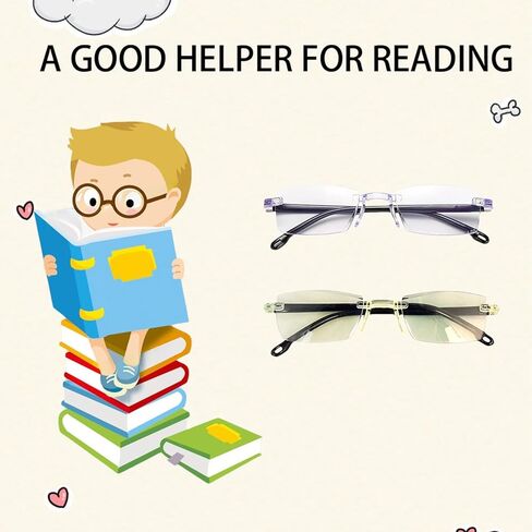 2 قطعة من نظارات القراءة، حجب الضوء الأزرق الشفاف طويل النظر، مضاد للأزرق البعيد والقريب، تكبير تلقائي، قارئ طول النظر الشيخوخي، مانع التعديل الذكي، زجاج قارئ متعدد التركيز in Kuwait