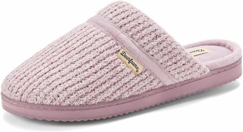Dearfoams womens Serena Memory Foam Chenille Scuff House Shoe Slipper in Saudi Arabia