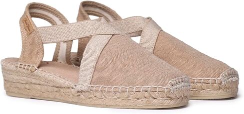 Toni Pons Verdi-V Tobacco Brown Fabric Womens Slip On Espadrille Shoes in Saudi Arabia
