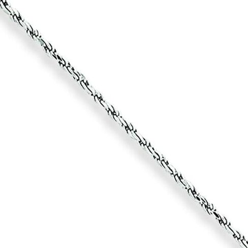 10K White Gold 1.2mm Diamond Cut Rope Chain Bracelet 7" in Saudi Arabia