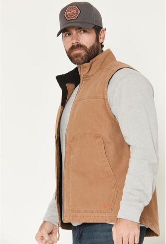 سترة رجالية من قماش البطة الصلبة مبطنة بالصوف من النحاس الصدأ مقاس متوسط ​​US in Kuwait