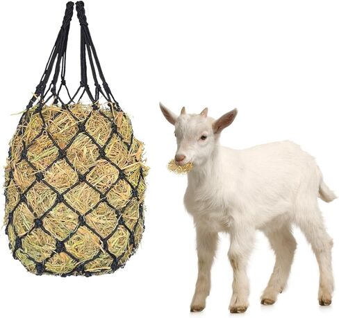 Slow Feed Hay Net for Horses, 42" Length with 2" Holes Hay Nets, Chew-Resistant Polyethylene Fiber Material in Kuwait