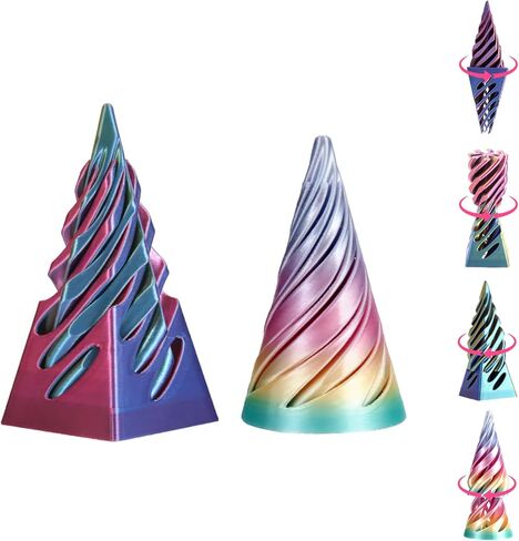 لعبة مخروط حلزونية هرمية - تمثال عكسي للهدوء والاسترخاء - أبراج أدوات وهم بصرية ثلاثية الأبعاد مستحيلة ، لعبة مكتب تململ للأطفال والكبار in Kuwait