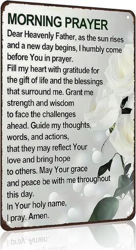 Funnysign Christian Gifts Prayer for Protection of The Home Religious Tin sign for Home Church Prayer Room Office Chapel Decor 8x12 Inch(3987) in Kuwait