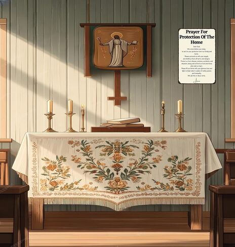 Funnysign Christian Gifts Prayer for Protection of The Home Religious Tin sign for Home Church Prayer Room Office Chapel Decor 8x12 Inch(3987) in Kuwait