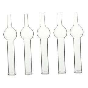 DOITOOL 5pcs Chemical Experiment Equipment Drying Tube Glass Tubes for Drying Suite Filling