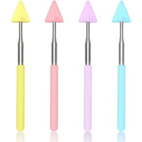 4pcs Teacher Pointer Stick Arrow, Retractable Pointer Handheld Extendable Whiteboard Pointing Stick Telescopic Pointer Sticks for School Office Presentation Classroom (Macaron Colors)