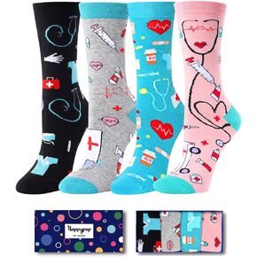 HAPPYPOP Dentist Dental Teeth Nurse Student Medical Assistant CNA RN Gifts, Dentist Teeth Nurse Medical Assistant Socks