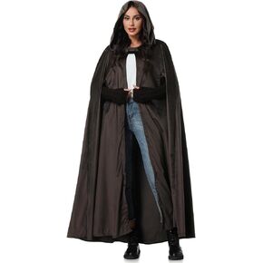 عباءة GRAJTCIN النسائية المخملية ذات الطراز القوطي من عصر النهضة مع غطاء للرأس الساحرة للهالوين in Kuwait