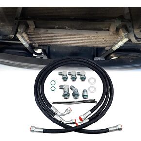 3mirrors Allison Transmission Cooler Lines & Fittings Adapters Heavy Duty, Braided Hose Compatible with GM GMC Chevy LBZ LMM Allison Duramax Transmission Lines(2006-2010)