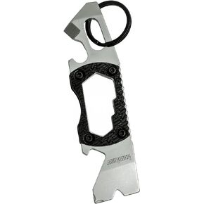 Kershaw PT-2 Compact Keychain Pry Tool (8810X); Features Bottle Opener, Two Screwdriver Tips, Pry Bar, Wire Scraper, Three Hex Drives; Made of 8Cr13MoV Stainless Steel; 0.8 OZ, 3.75 in Length, Small