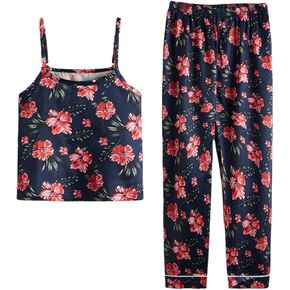 Umeyda Girls 2-Piece Cami Top With Pants Satin Pajamas Set in Kuwait