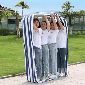 Hooqict Team Games Teamwork Outdoor Games for Kids Adults Family Field Day Carnival Backyard Picnic Group Building Activities Fun Playing Run Mat Recess Games