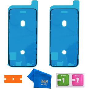 MMOBIEL 2X Waterproof Pre-Cut Adhesive LCD Sticker Compatible with iPhone 11 Pro Max - 6.5 inch Black for LCD Display Frame Incl Tool Kit