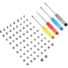 MMOBIEL Screw Set Replacement Compatible with iPhone 11 Pro Max 2019 - Complete Set 2 Pcs of Each Pentalobe Screw - Incl. 4 screwdrivers and Cloth