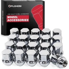 PUENGSI 20 قطعة 9/16-18 صواميل العروة، 1.54 بوصة طول 1.18 بوصة واسعة - صواميل مقعد مخروطية الشكل متوافقة مع 2006-2010 دودج داكوتا، 2004-2009 دودج دورانجو، 2002-2010 دودج رام 1500 in Kuwait